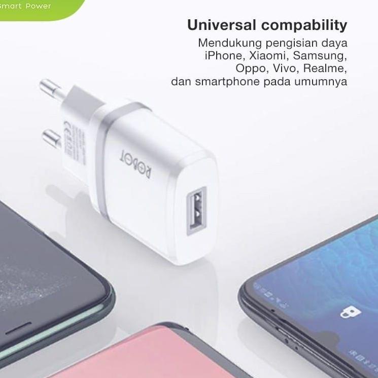 Murah Terkeren TRAVEL CHARGER ROBOT RT-K7 USB MICRO CHARGER CASAN ROBOT RT-K7