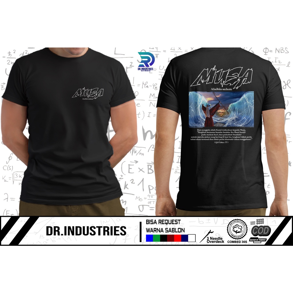 Kaos Dakwah Nabi MUSA AS Sabahat Nabi Khalifah Santri Muslim DB - DR INDUSTRIES