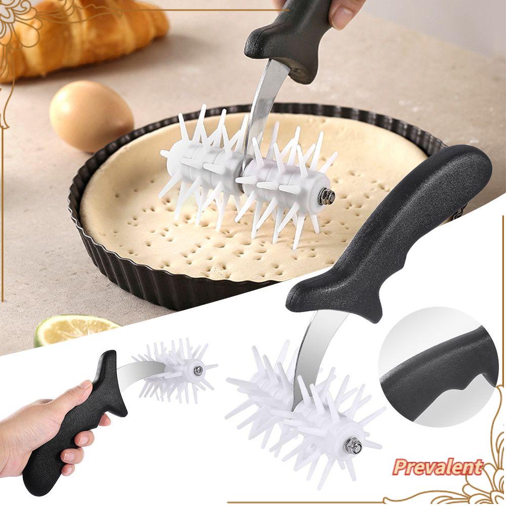 Preva Pizza Rolling Pin Gagang Plastik Biskuit Pie Lubang Puncher Kisi Craft Roller Pin