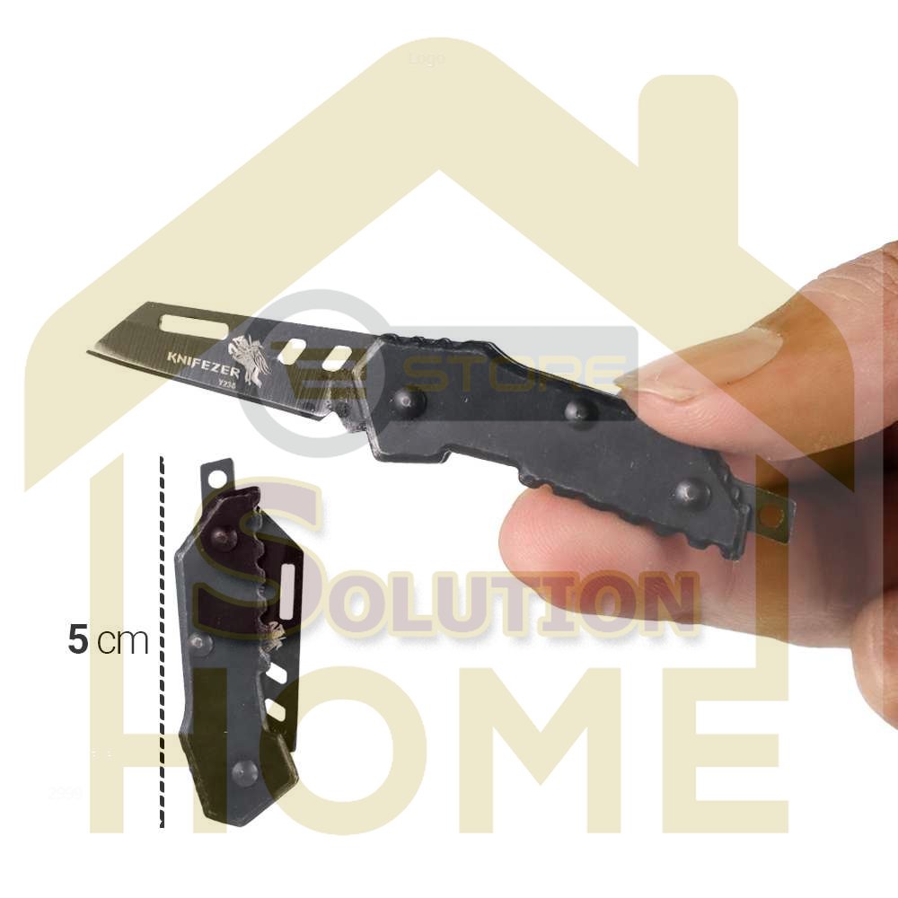 HSS TOOLS - KNIFEZER Pisau Saku Lipat Mini Portable Keychain Survival Knife - Y238