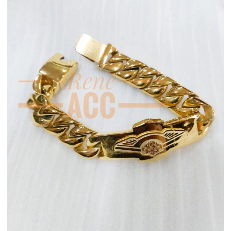 Gelang Rantai Harley Davidson gold silver Besar