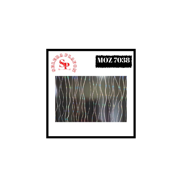 Plafon pvc glossy Moz 7038/plafon pvc glossy hitam