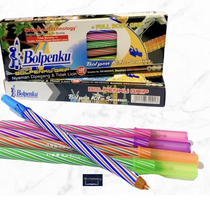 

う Bolpen/Ballpoint/Pulpen BOLPENKU Lilin Ulir Spiral Hitam Murah (Lusin) ⇉