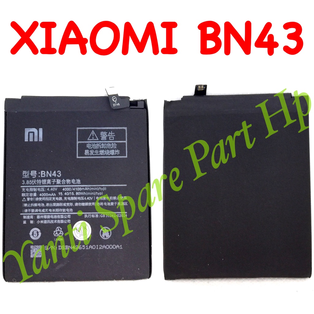 Baterai Xiaomi Redmi Note 4x BN43 Original New