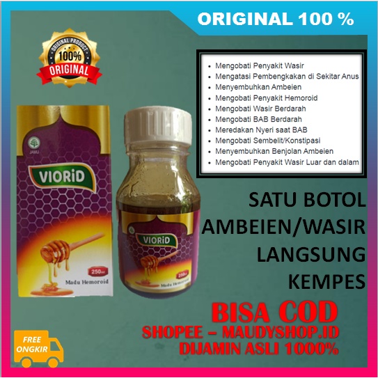 Viorid Madu Obat Wasir Solusi Atasi Wasir/Ambeien Paling Ampuh Herbal Ambeien Wasir BPOM ASLI ORI