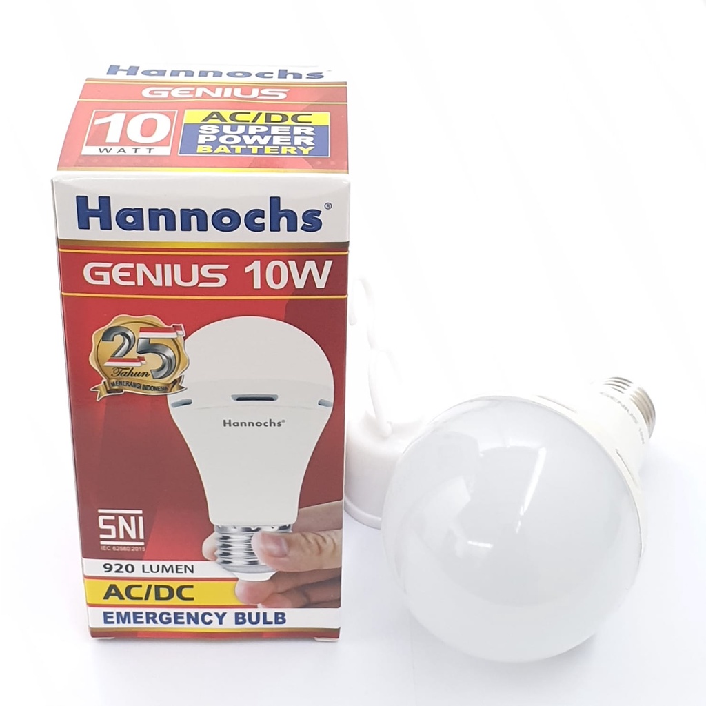 Hannochs Genius 10 Watt 10W AC/DC Lampu Led Ajaib Magic Emergency Lamp