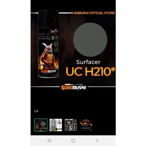samurai paint H210 surfacer cat dasar