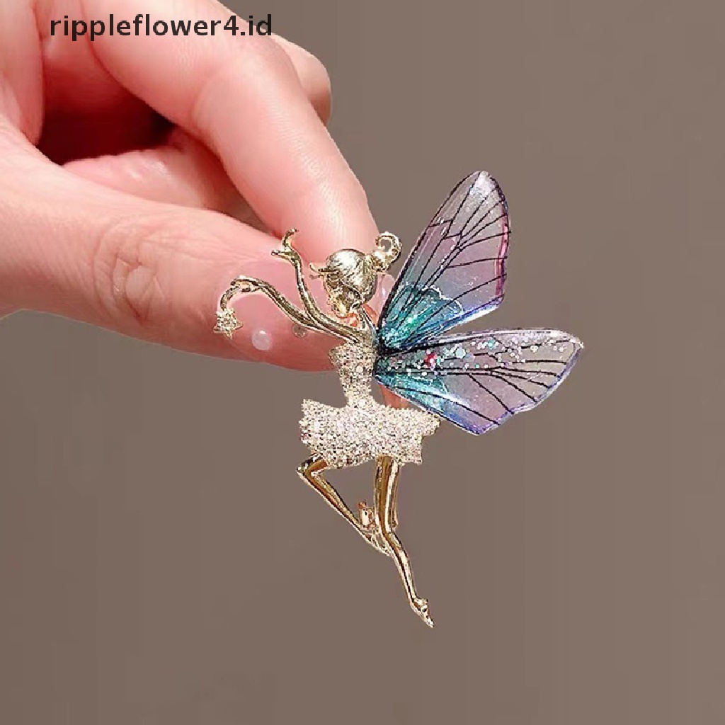 {rippleflower4.id} Kupu-kupu Peri Bros Fashion Kreatif Aksesoris Pakaian Pin Indah Butterfly Fairy Pin Untuk Wanita Pakaian Syal Klip Kerah Manset Pin Perhiasan Hadiah Bagus