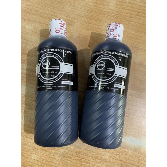 

Cross Black Phantom 450Ml Pewarna Makanan Icing Color Hitam 053