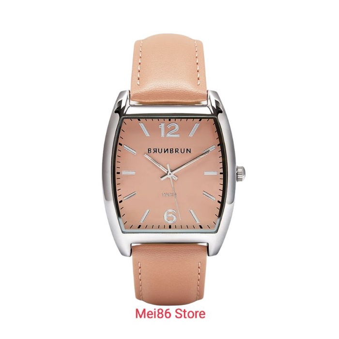 Brunbrun Paris Basille Baby Pink Anti Air 1 ATM Jam Tangan Analog Wanita