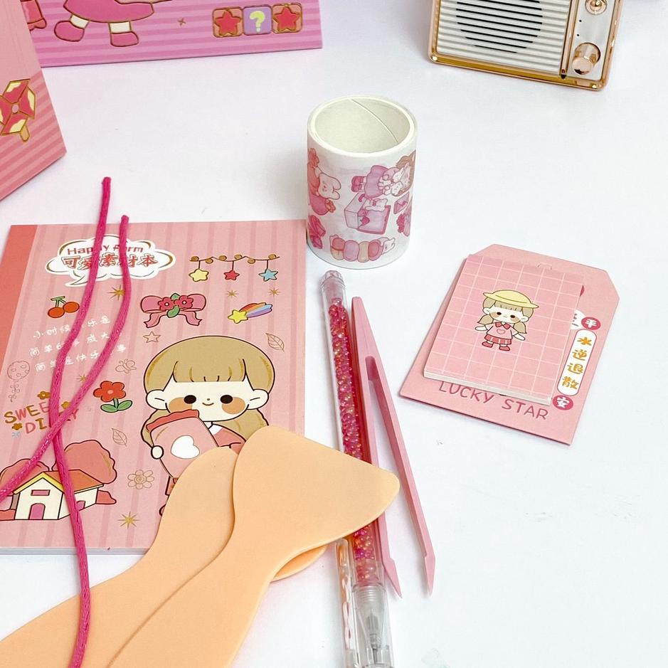 

Serbuuu ❅ Paket Sticker Kode SZ-65 Goodie Bag Washi Deco Tape Stiker Set Paperbag DIY Journal Art Daily Manual Cute Pattern Decorative Spatula Pinset Lengkap Jurnal Scrapbook Diary Estetik Decoration Accessories Hampers Bingkisan Anak..