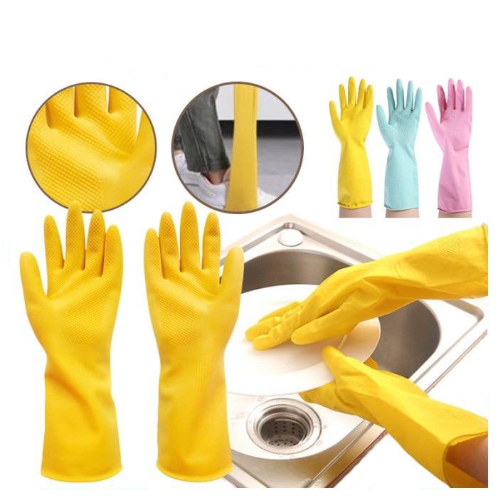 JT - Sarung Tangan Karet Latex Cuci Piring / Sarung Tangan Kebun Taman Anti Slip / Household Rubber Gloves Serbaguna