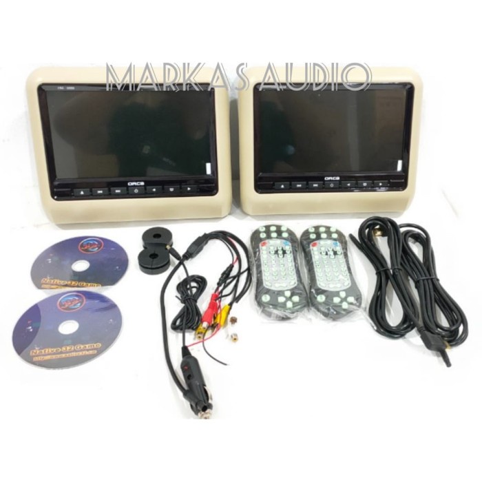 Jual Headrest monitor clip on 9 inch DVD GAME ORCA HM 9888 Shopee