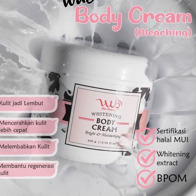 KODE-XO14 WUB body cream 200gr ORIGINAL / bleaching badan / body bleaching / body bleaching whitening / bleacing badan / bleaching badan bpom / bleaching pemutih badan [NSW]