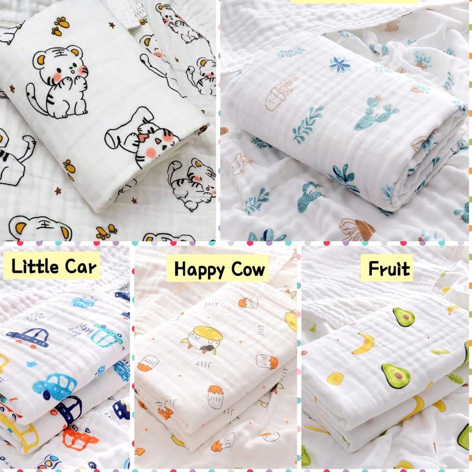 Penjualan Mutu Kain Selimut Muslin Bayi Newborn Multifungsi Baby Blanket Ukuran Besar Alas Tidur Bayi Anak Impor Selimut Bayi Halus