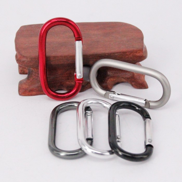 Carabiner D OVAL Polos Karabiner Gantungan Kunci Keychain Buckle Murah