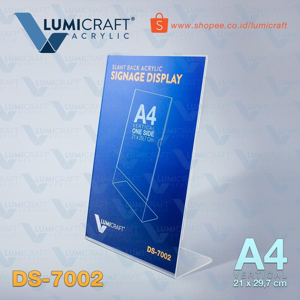 

TENT CARD ACRYLIC MODEL L / DISPLAY AKRILIK UKURAN A4 VERTIKAL | LUMICRAFT DS-7002 TERLARISS...,,,,,