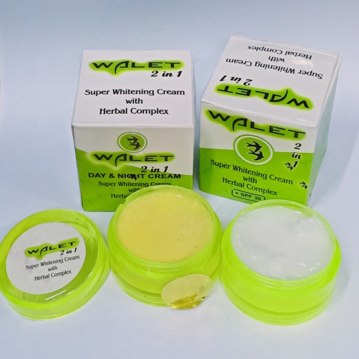 CREAM WALET SUSUN - CREAM WALET 2IN1 SIANG MALAM // CREAM PEMUTIH WAJAH