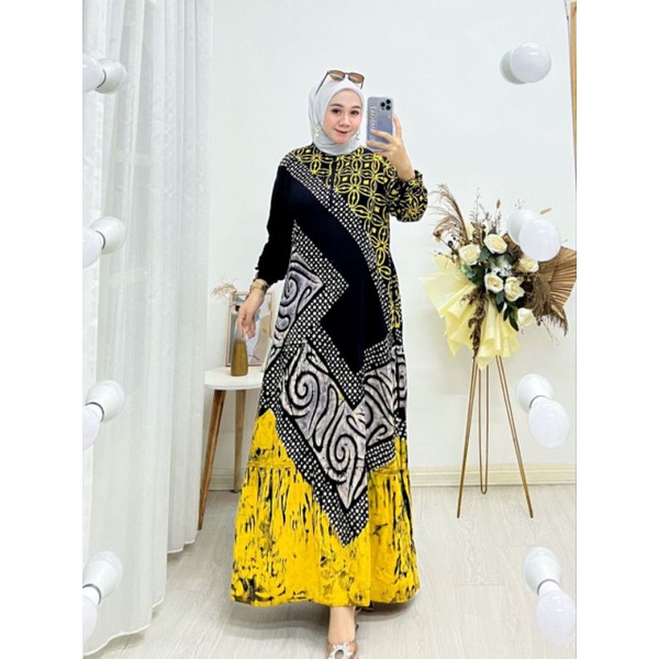 gamis rayon model terbaru/gamis rayon motif anak muda/gamis rayon premium/gamis malaman ori pekalong