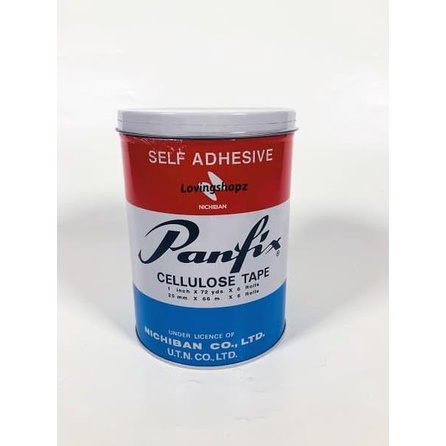 

Isolatip / Lakban Panfix 1 inch X 72 yards per kaleng