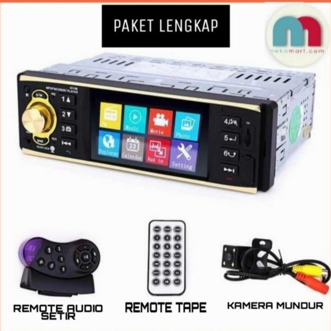 HEAD UNIT SINGLE DIN BLUETOOTH MP5 PLAYER WITH REAR VIEW CAMERA 4019B