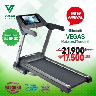 VOSGO Alat Olahraga Fitness Treadmill Elektrik  Treadmil Listrik 3.5 HP Murah Garansi Resmi 2 Tahun VEGAS