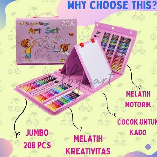 

CRAYON ANAK SET ISI 208 PCS PENSIL WARNA ALAT LUKIS SET CRAYON SET TERLARISS...,,,,,