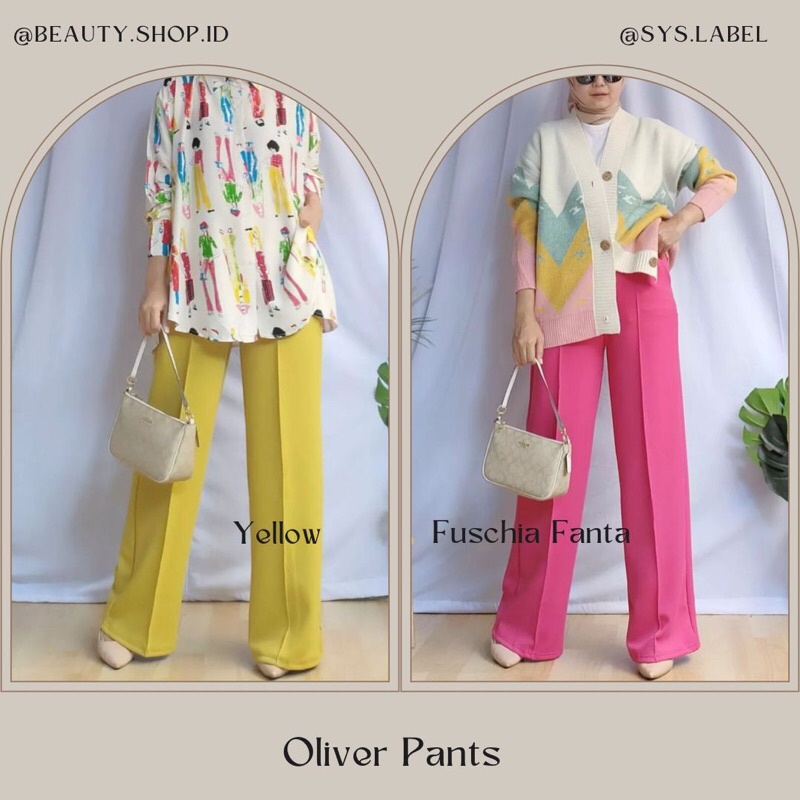 SYS.LABEL - Oliver Pants - Celana Kulot Wanita A1