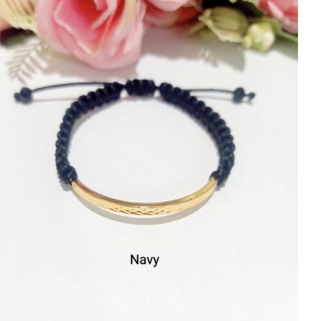 Harga Sekarang Gelang Tali Liontin Plat Lapis Emas