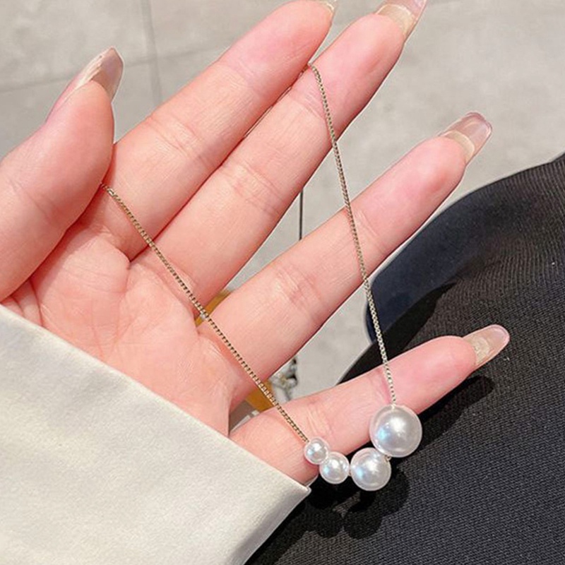 Fancyqube Fashion Baru Empat Mutiara Choker Kalung Gadis Musim Panas Mewah Baroque Mutiara Liontin Rantai Klavikula Untuk Wanita Perhiasan Hadiah