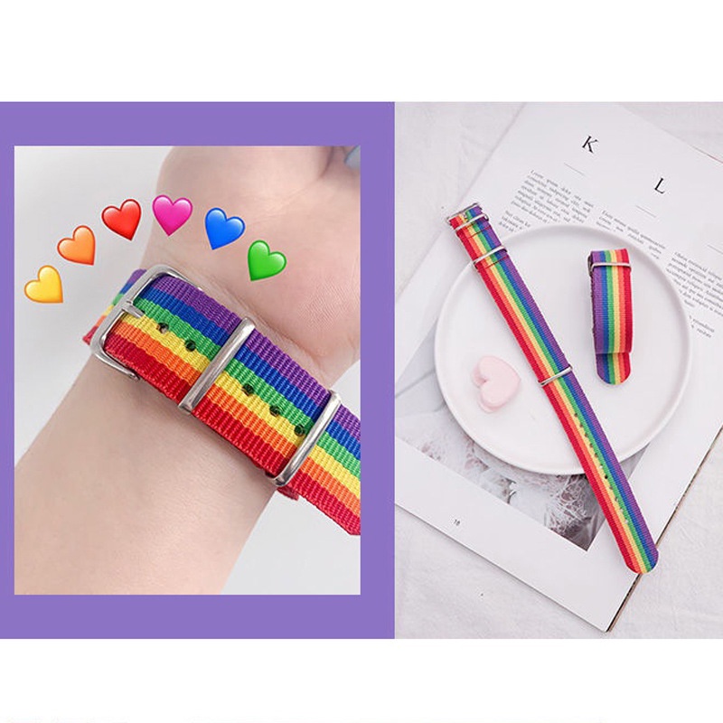 Gelang Pelangi Sederhana Disko Siswa Unik Keren Warna Gelang All-Match Pacar Pasangan Gelang Bracelet