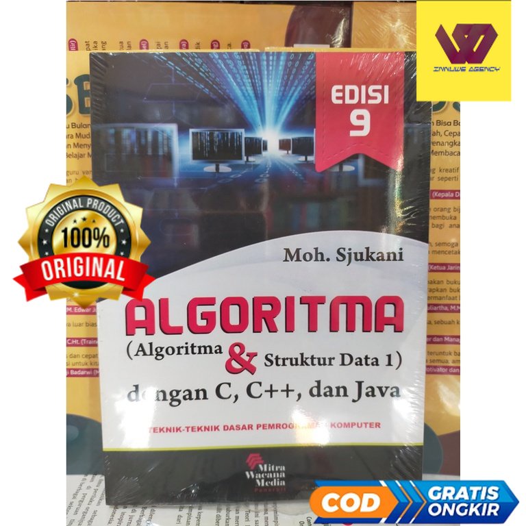 Jual Algoritma Dan Struktur Data Dengan C,C++ Dan Java Edisi 9 - Moh ...