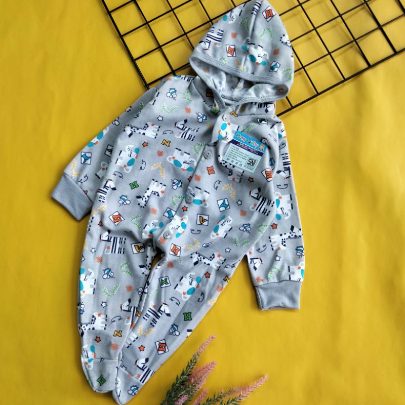 jumper hoodie bayi newborn printing 0-3 bulan