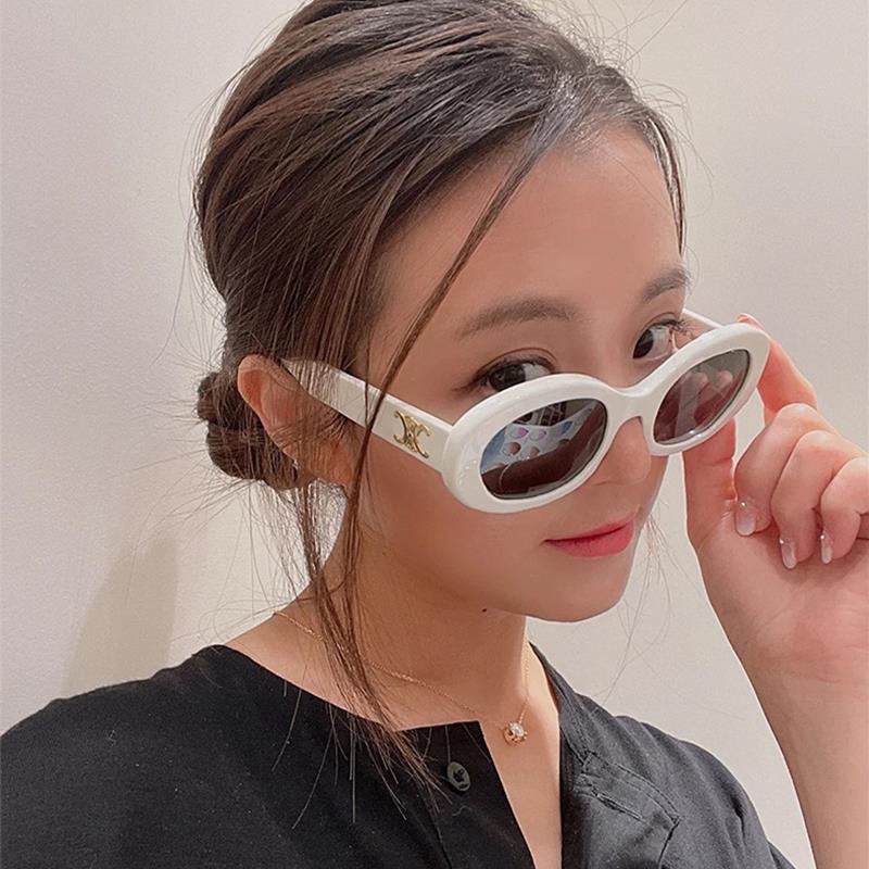 Kacamata Hitam Korean Harajuku Style Round Sunglasses Same style of fashion stars