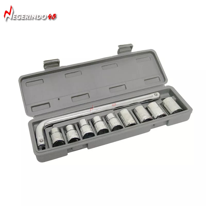 KUNCI SOCKET SET 1/2&quot; 6PT 10 PCS / WRENCH SET/ KUNCI RODA MOBIL / SOCK