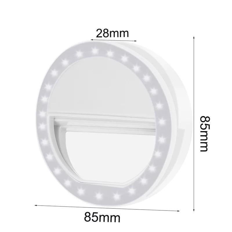 Ring Fill Light Lampu Selfie Ring Light Jepit 3 mode LED Rechargeable Tiktok live streaming Mini