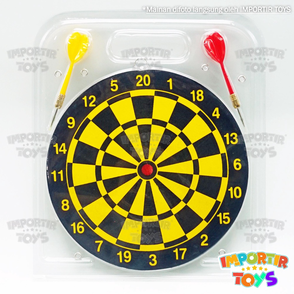 Mainan Panah Busur Kayu DARTBOARD / Dart Game Kualitas Import