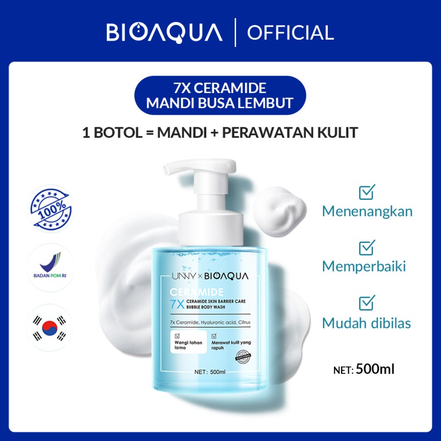 ✨ AKU MURAH ✨ BIOAQUA 7x Ceramide Skin Barrier Care Body Wash Sabun Mandi Cair 500ml