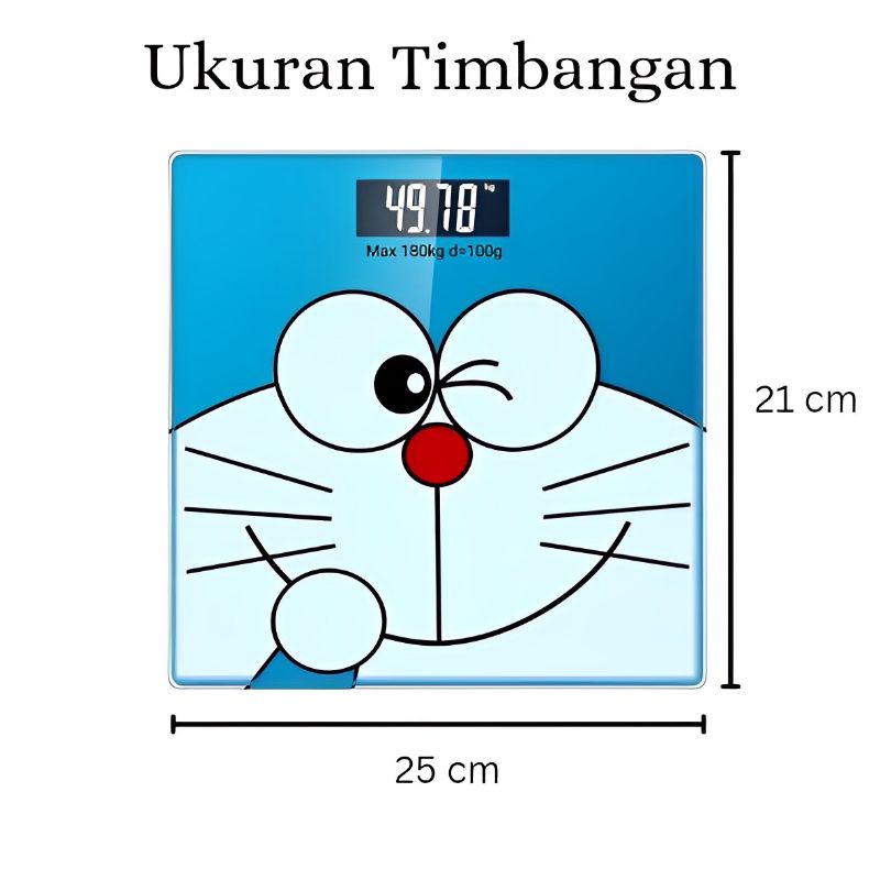 Timbangan badan digital Doraemon / Hello Kitty ⭐ ICM ⭐