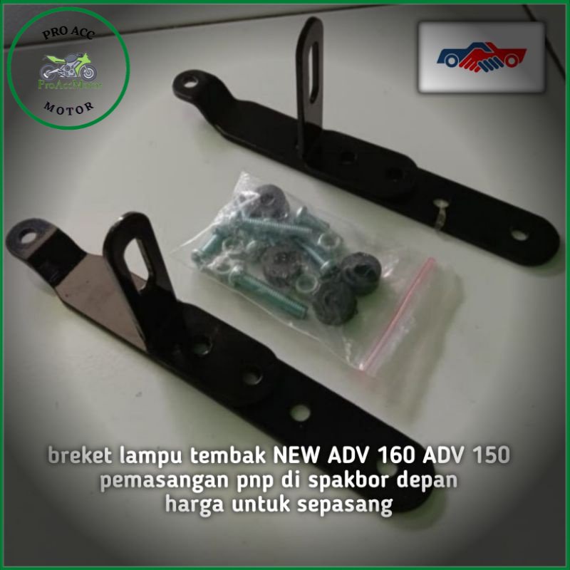 Breket lampu tembak NEW ADV 160 ADV 150 harga sepasang (pro acc motor)