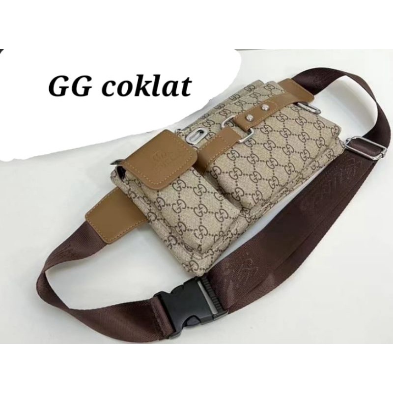 Tas selempang cowok / waistbag cowok import uk 26x4x14