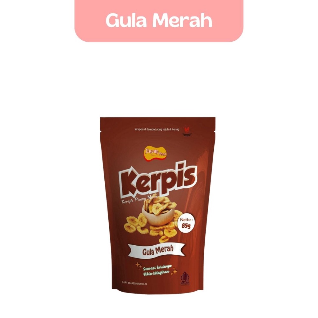 

Devan Food - KERPIS keripik pisang manis Varian Rasa Gula Merah