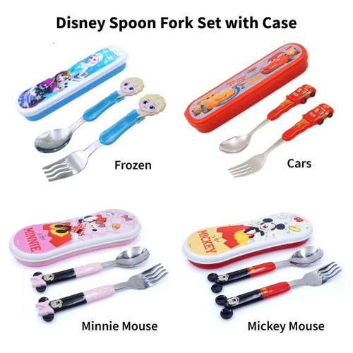 DISNEY Spoon and Fork Set - Sendok dan Garpu Anak Karakter