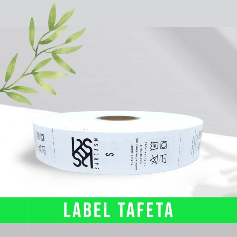 

label tafeta/ label baju/ label tafeta nylon/ label pakaian/ satu roll 90 meter free design