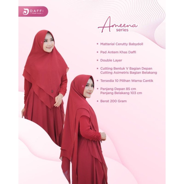 Zc AMEENA Syar'i | Daffi Hijab Style