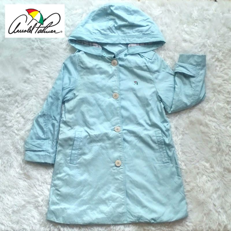 Long dress coat hoodie varsity anak Arnold Palmer biru 6-7 T