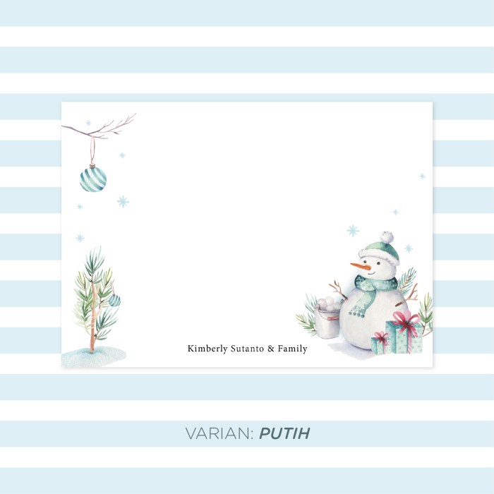 

NOTECARD - THE XMAS COLLECTION (PERSONALIZED INITIALS/ NAME, 16PCS)