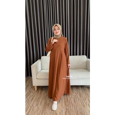 DRESS WANITA MUSLIM | AMEENA ABAYA Bahan CRINGKLE URAGIRI