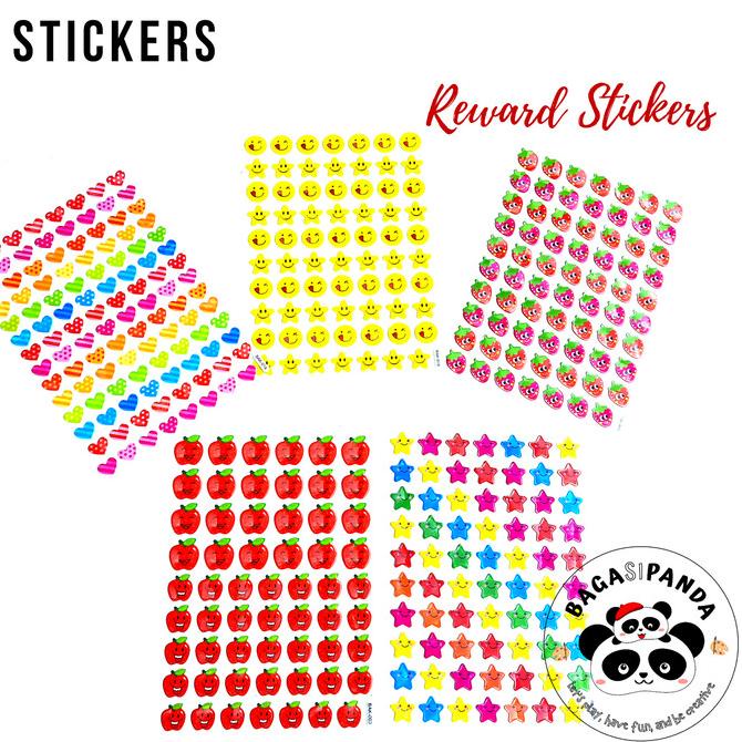 

Rewards Stiker Anak Anak (hati/ bintang/ smiley/ apel dove)