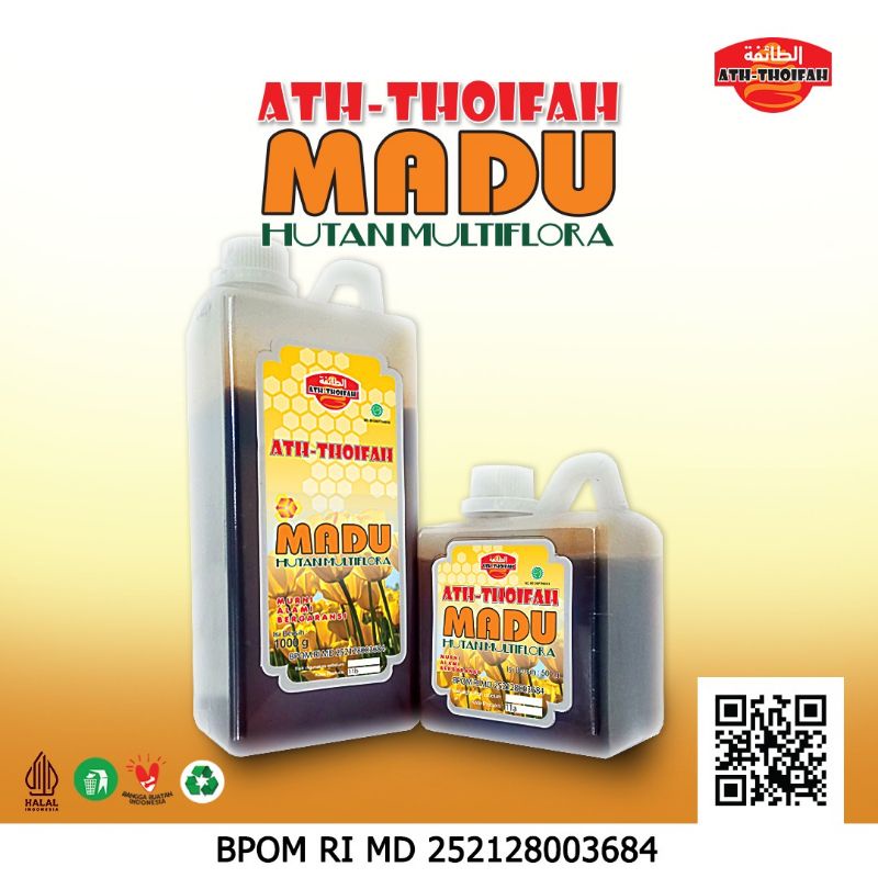 

madu hutan riau multiflora ath thoifah 1000 gram bpom